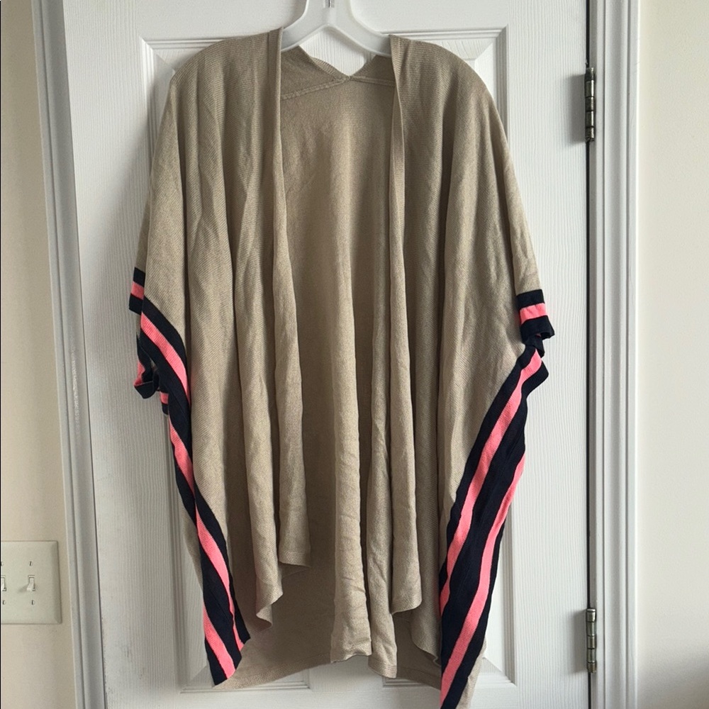Beige Striped Kimono